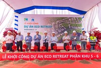 Tập đoàn Xây dựng Hòa Bình và Chủ đầu tư DB Group (Nhà sáng lập Ecopark) tổ chức Lễ khởi công xây dựng Dự án Khu đô thị sinh thái, thương mại du lịch xã Bến Lức, tỉnh Tây Ninh (Eco Retreat).
