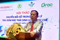 Ông Huỳnh Minh Nhựt, Chủ tịch Hội Môi trường Đô thị và các KCN miền Nam kiêm Tổng giám đốc Công ty TNHH MTV Môi trường Đô thị TP.HCM phát biểu tại Hội thảo