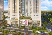 Tổ hợp trung tâm thương mại, dịch vụ, khách sạn toạ lạc ngay khối đế tháp Bcons City quy mô 7 tầng.