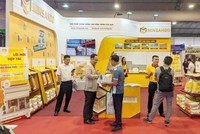 Gian hàng MINSANDO tại triển lãm Vietbuild với dòng sản phẩm vật liệu xây dựng xanh