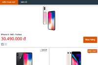 Giá iPhone X tại một cửa hàng ở Hà Nội sáng 6/11 đã giảm tới 30 triệu đồng so với ba ngày trước