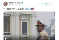Tổng thống Trump đăng video cảm ơn với hình ảnh Việt Nam