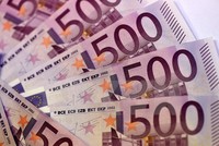 Đồng tiền mệnh giá 500 euro. (Nguồn: AFP/TTXVN)