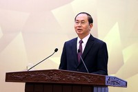 Chủ tịch nước Trần Đại Quang phát biểu tại Lễ tổng kết - Ảnh: VGP