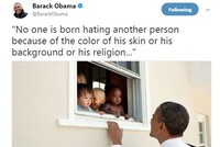 Dòng tweet giúp ông Obama xuất hiện ở cả hai hạng mục được Twitter vinh danh. Ảnh: Twitter.