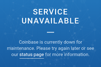 Sàn Coinbase tạm dừng hoạt động đêm qua.