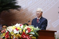 Tổng Bí thư Nguyễn Phú Trọng phát biểu chỉ đạo Đại hội Đoàn TNCS Hồ Chí Minh lần thứ XI- Ảnh: VGP/Nhật Bắc