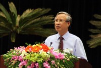 Ông Trần Quốc Vượng - Ủy viên Bộ Chính trị, Thành viên thường trực Ban Bí thư, Chủ nhiệm Ủy ban kiểm tra TƯ phát biểu chỉ đạo hội nghị.