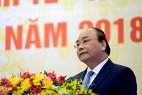 Thủ tướng Nguyễn Xuân Phúc phát biểu tại Hội nghị Chính phủ với các địa phương - Ảnh: VGP/Quang Hiếu