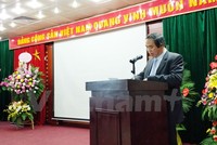 Ông Vũ Tấn Cương cho biết, đơn vị này đặt mục tiêu tối thiểu sẽ ươm tạo 10 dự án khởi nghiệp. (Ảnh: T.H/Vietnam+)