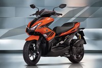 Ngoại hình của NVX 155 ABS LTD cam đen.