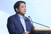 Chủ tịch UBND TP Hà Nội Nguyễn Đức Chung phát biểu tại hội thảo về cây xanh, hồ nước sáng 13/1. Ảnh: Võ Hải