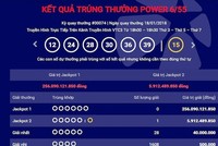 Giải độc đắc của xổ số Power 6/55 đã đạt hơn 256 tỷ đồng