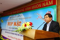 Bộ trưởng Nguyễn Chí Dũng phát biểu tại buổi họp mặt cán bộ hưu trí của ngành Kế hoạch tại TP.HCM