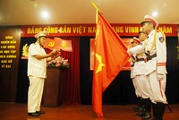 Lễ ra mắt Đồn Công an Cảng hàng không quốc tế Tân Sơn Nhất. Ảnh: Quốc Thắng.