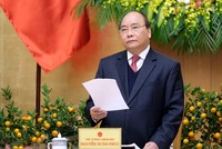 Thủ tướng Nguyễn Xuân Phúc phát biểu tại phiên họp. Ảnh: VGP/Quang Hiếu