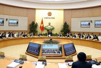 Toàn cảnh phiên họp Chính phủ thường kỳ tháng 12 năm 2017. (Ảnh: Thống Nhất/TTXVN)