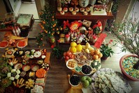 Mâm cơm cúng tất niên với hơn 40 món của nữ tiến sĩ văn hóa