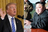 Tổng thống Mỹ Donald Trump (trái) và nhà lãnh đạo Triều Tiên Kim Jong-un (Ảnh: Getty)
