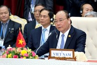 Thủ tướng Việt Nam Nguyễn Xuân Phúc tại Hội nghị Mekong - Lan Thương tại Campuchia hồi tháng một năm nay, Ảnh: Chinhphu.vn