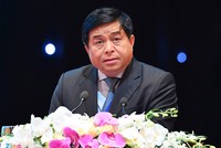 Bộ trưởng Bộ Kế hoạch và Đầu tư Nguyễn Chí Dũng phát biểu trong phiên khai mạc. Ảnh: Tiến Tuấn.