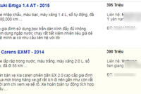 Xe mới hạ giá, xe cũ đời 2016 giá dưới 400 triệu đồng bán tràn ngập