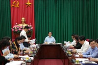 Đồng chí Hoàng Trung Hải, Ủy viên Bộ Chính trị, Bí thư Thành ủy, Trưởng ban chỉ đạo chủ trì hội nghị. Ảnh Hanoi.gov.vn