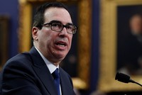 Bộ trưởng Tài chính Mỹ Steven Mnuchin. Ảnh: AP