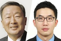 Cố Chủ tịch LG - Koo Bon-moo (trái) và Koo Kwang-mo. Ảnh: Korea Herald
