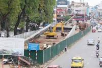 Đường Yên Phụ, một trong 10 điểm ùn tắc do công trường thi công gây ra 