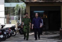 Dũng "thẹo" tại phiên tòa. Ảnh: HY.