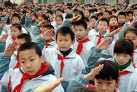 Học sinh tiểu học ở tỉnh Sơn Đông, Trung Quốc. Ảnh: Xinhua.