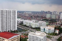 Một góc Hà Nội nhìn từ trên cao.