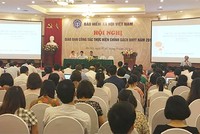 Tổng Giám đốc BHXH Việt Nam Nguyễn Thị Minh và Phó Tổng Giám đốc BHXH Việt Nam Phạm Lương Sơn chủ trì Hội nghị.