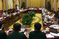 Văn phòng Chủ tịch nước họp báo công bố lệnh của Chủ tịch nước ban hành 7 luật vừa được Quốc hội khóa 14 thông qua tại kỳ họp thứ 5 tháng 6/2018 - Ảnh: Tuổi Trẻ Online