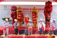 Lễ động thổ xây dựng giai đoạn II tuyến kè bờ sông Sài Gòn tại khu đô thị Vạn Phúc. (ảnh Gia Huy).