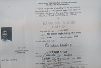 Văn bằng đại học được cho là không hợp lệ của ông Lê Kim Khoa -hiện là Trưởng ban Tổ chức Huyện ủy Chư Sê.