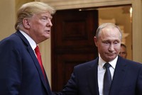 Tổng thống Trump và Tổng thống Putin trong cuộc gặp tại Helsinki (Ảnh: AFP)