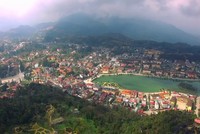 Thị trấn Sapa nhìn từ trên cao. Ảnh: Interrnet.