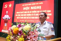 Thiếu tướng Phan Kim Hậu phát biểu tại hội nghị. Ảnh CSB.