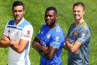 Logo Bia Sài Gòn được in trên áo các cầu thủ của Leicester City. Ảnh: Leicester City.