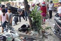 Hiện trường vụ tai nạn. Ảnh: Tin Tin.