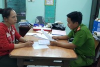 Đối tượng Ngọc tại cơ quan công an.