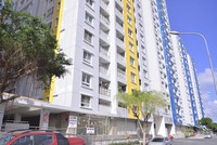 Chung cư Carina Plaza sau vụ cháy.