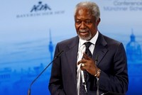 Kofi Annan tại một cuộc họp ở Đức năm 2016. Ảnh: Reuters.