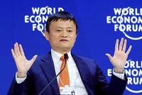 Chủ tịch Alibaba - Jack Ma tại Diễn đàn Kinh tế Thế giới. Ảnh: Reuters.