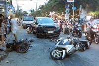 Hiện trường tai nạn. Ảnh: Tin Tin.