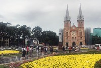 Công viên trước nhà thờ Đức Bà được chỉnh trang. Ảnh: Duy Trần.