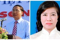 Ông Hoàng Văn Liên (bên trái), bà Nguyễn Thị Lệ Thủy (bên phải)