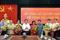 Nhân sự mới Học viện Chính trị Quốc gia Hồ Chí Minh